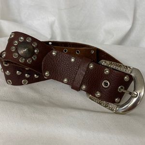New Leather Rock Crystal Studded Belt